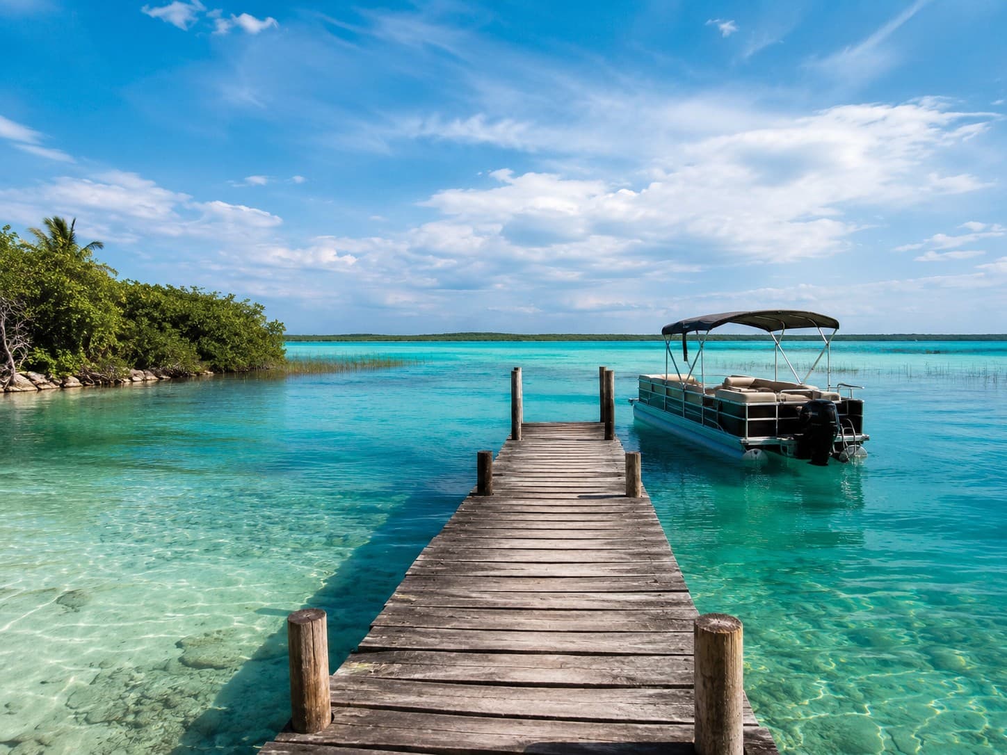 Laguna y cenotes para experiencias en Bacalar